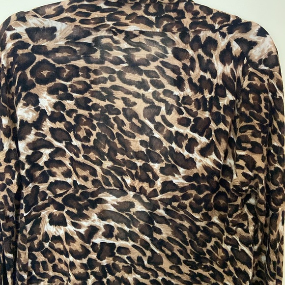 Zenana Outfitters Leopard Print Top Cardigan - Picture 5 of 8